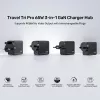 Hub carregador de viagem GaN 3-em-1 UNITEK P1242ABK01 65W com HDMI 4K@60Hz, USB-A e USB-C
