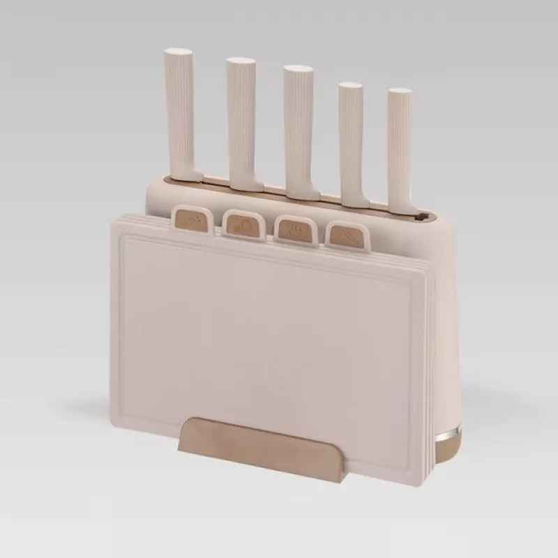MEO MR-1412-BEIGE MAESTRO conjunto de faca e tábua de cortar