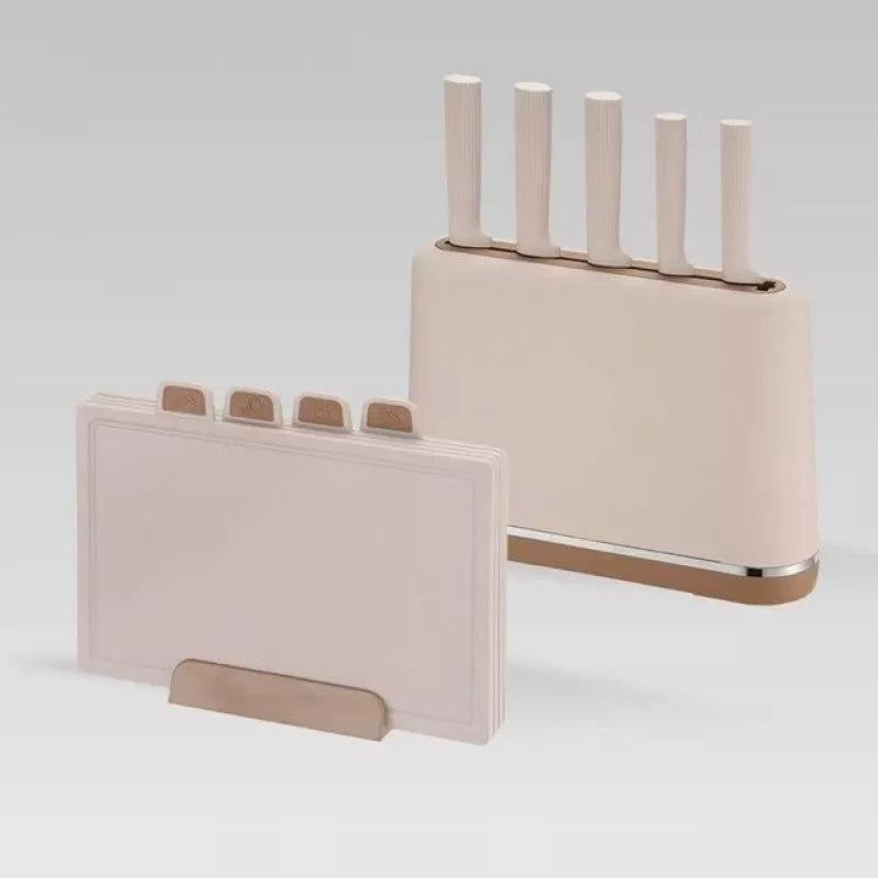 MEO MR-1412-BEIGE MAESTRO conjunto de faca e tábua de cortar