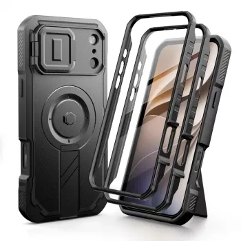 Capa TECH-PROTECT Kevlar MagSafe pack de 2 para iPhone 17 Pro Max / 18 Pro Max - preto