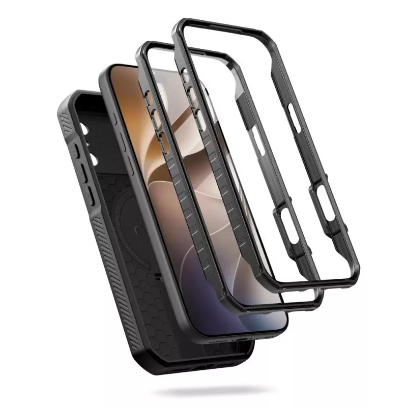 Capa TECH-PROTECT Kevlar MagSafe pack de 2 para iPhone 17 Pro Max / 18 Pro Max - preto