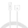 Cabo magnético para MacBook TECH-PROTECT MMC01 Ultraboost USB-C para MagSafe 3 140W 300cm branco