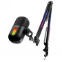 Rampage ARPEJ microfone de condensador gaming com braço articulado, RGB, preto