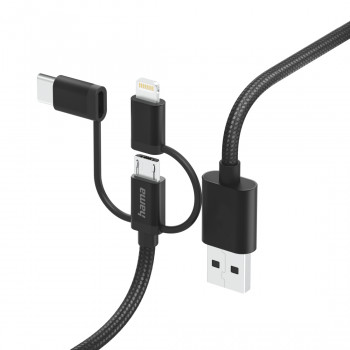 Hama 00201536, 1,5 m, USB A, USB C, USB 2.0, 480 Mbit/s, preto