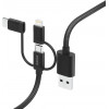 Hama 00201536, 1,5 m, USB A, USB C, USB 2.0, 480 Mbit/s, preto
