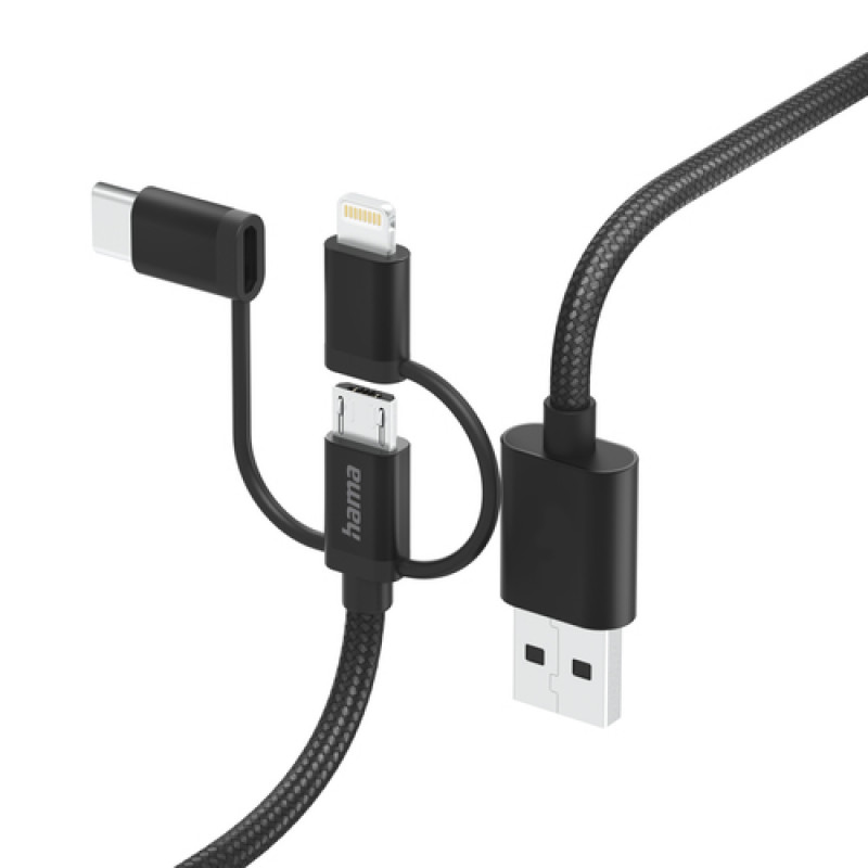 Hama 00201536, 1,5 m, USB A, USB C, USB 2.0, 480 Mbit/s, preto