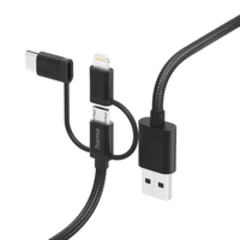 Hama 00201536, 1,5 m, USB A, USB C, USB 2.0, 480 Mbit/s, preto