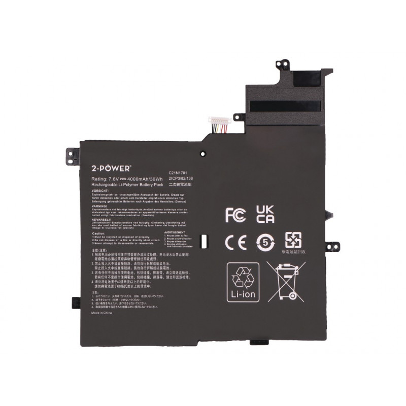 2-power Bateria principal Asus V406UA - Bateria - 4.000 mAh (2P-0B200-02640000)