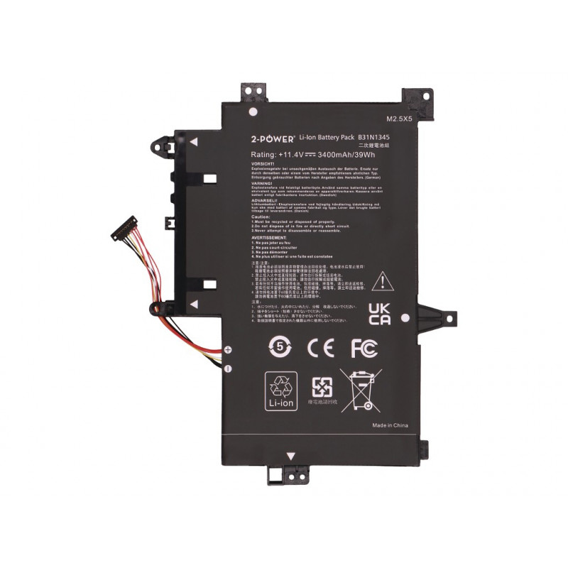 2-Power Bateria principal para Asus Transformer Book Flip TP500LA - Bateria - 3 400 mAh (2P-0B200-00990100)