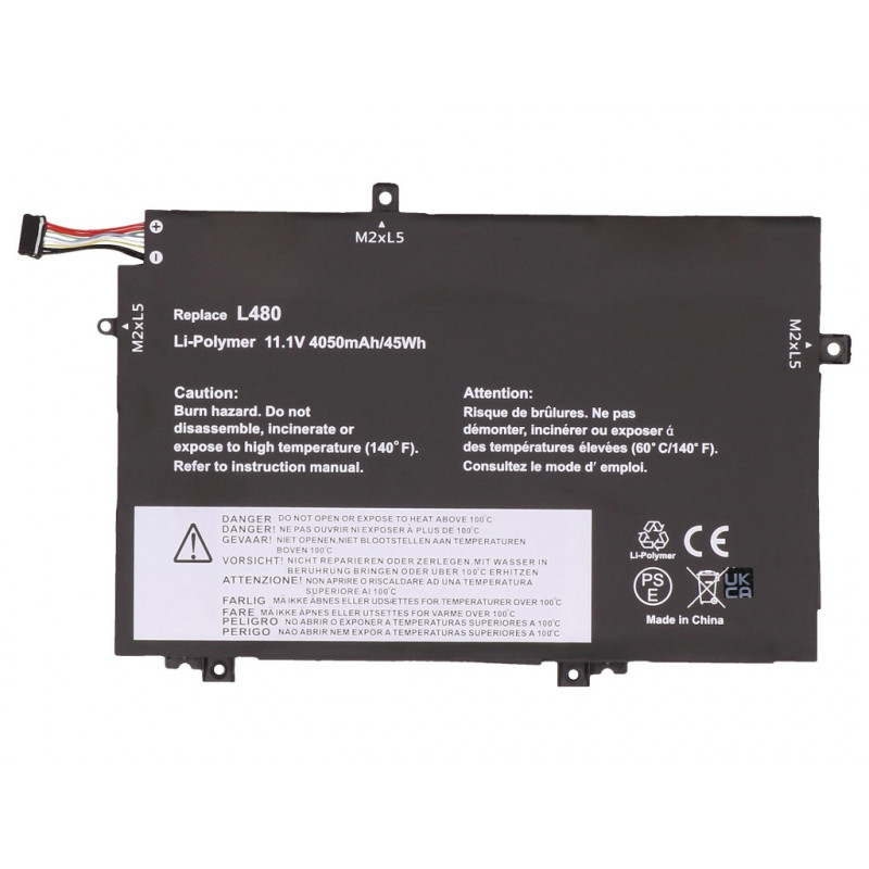 2-power Bateria principal Lenovo ThinkPad L480 20LS - Bateria - 50 mAh (2P-01AV466)