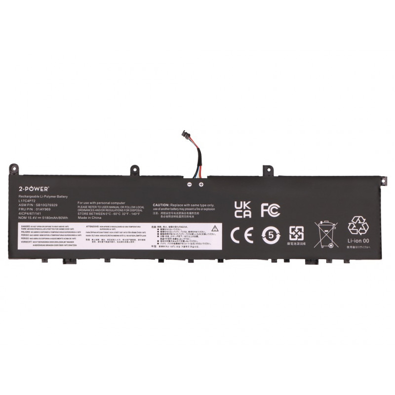 2-Power Bateria principal - Bateria - 80 mAh (2P-5B10V98091)
