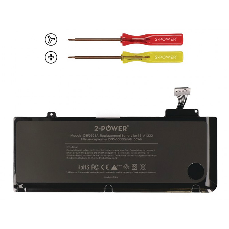 2-power 2P-A1322 - bateria - Apple MacBook Pro 13 A1278 - Mid 2009 (EMC2326)