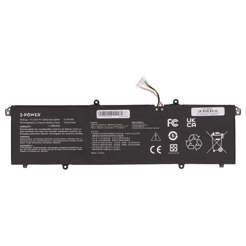 2-Power Hauptakku-Pack Asus M1603QA - Bateria - 3.400 mAh (2P-C31N1905)