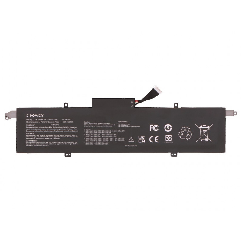 2-Power Hauptakku-Pack Asus ROG G14 GA401QEC - Bateria - 56 mAh (2P-C41N1908)