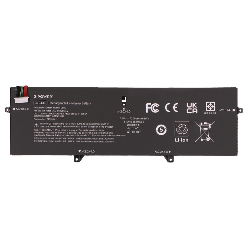 2-Power bateria principal HP EliteBook X360 1040 G5 - bateria - 52 mAh