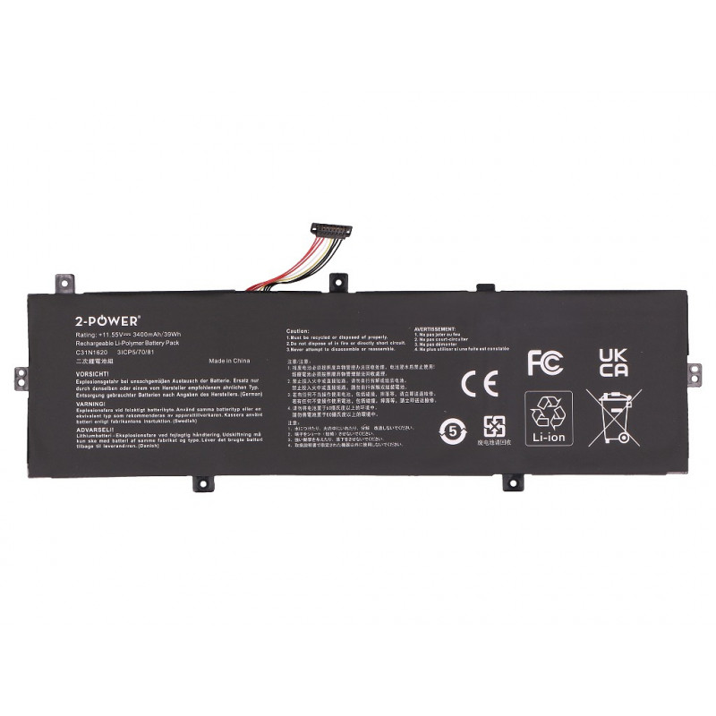 2-power Bateria principal Pack Asus ZenBook UX430 Série - bateria - 3.400 mAh (2P-C31N1620)