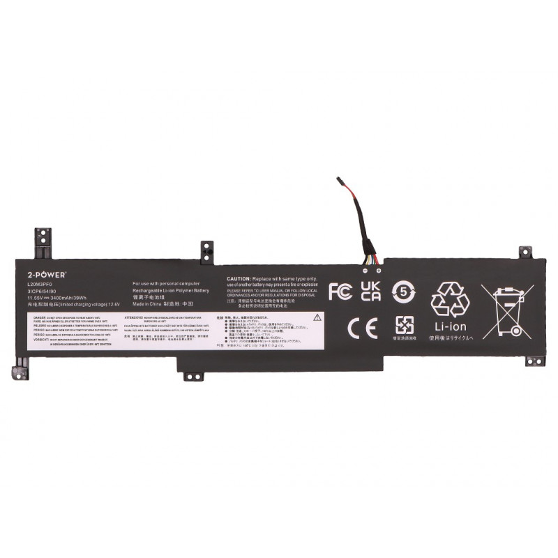 2-power Hauptakku Lenovo IdeaPad 1-14JIL7 82LV - bateria - 3.400 mAh (2P-L20C3PF0)