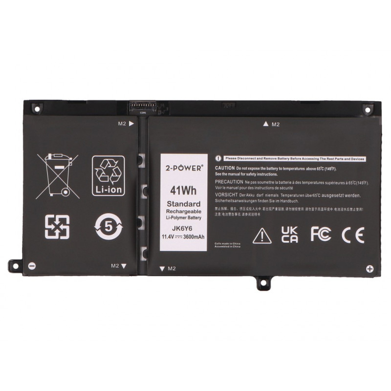 2-Power pack de bateria principal para Dell Vostro 5502 - pilha - 41 mAh (2P-PDDF0)