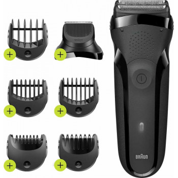 Máquina de barbear Braun | 300BT Series 3 | Duração de funcionamento (máx.) 30 min. | NiMH | Preto