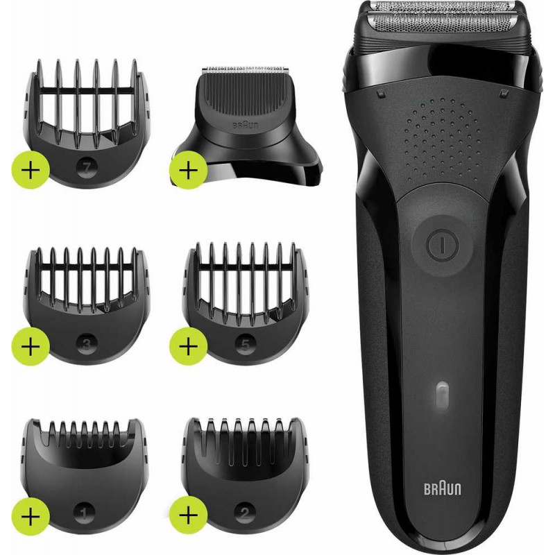 Máquina de barbear Braun | 300BT Series 3 | Duração de funcionamento (máx.) 30 min. | NiMH | Preto