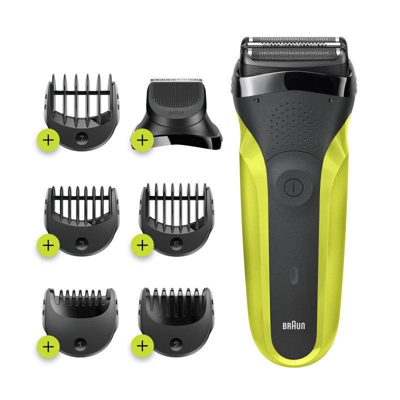 Máquina de barbear Braun | 300BT Series 3 | Duração de funcionamento (máx.) 30 min. | NiMH | Preto