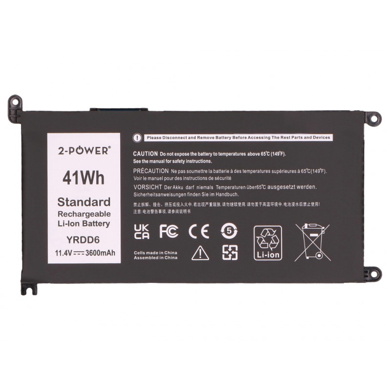 2-Power Bateria principal Dell Inspiron 3579 - Bateria - 41 mAh (2P-TRDD6)