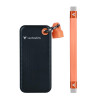 Verbatim 32418 Pocket SSD, 256 GB, USB Type-C, USB 3.2 Gen 2, 1000 MB/s, preto/laranja