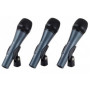 SENNHEISER 3ER-PACK E835, CONJUNTO DE MICROFONES COM 3X E835, MICROFONE VOCAL, DINÂMICO, CARDIOIDE, INCLUI SUPORTES DE MICROFONE E SACOS