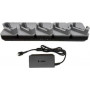 Kit de carregador Zebra para dispositivo portátil - para dispositivos com proteções robustas - Ethernet - portas de saída: 5 - 48,3 cm (19 polegadas)