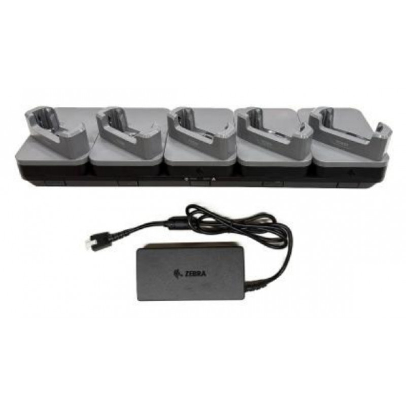 Zebra estação de carregamento para handheld - para dispositivos sem capas robustas - Ethernet - portas de saída: 5 - 48,3 cm (19 polegadas)