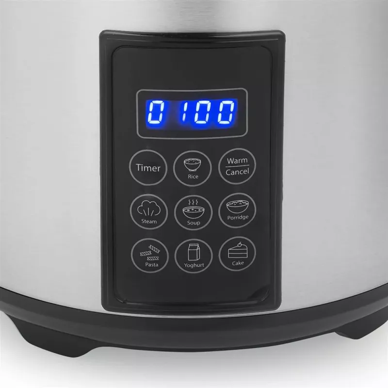Tristar panela de arroz e vapor digital | RK-6138 | 900 W | 2,2 L | 7 programas | cinzento
