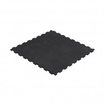 Piso de borracha para ginásio, tapete para equipamentos, puzzle 1m espessura 15mm, preto, REBEL ACTIVE