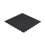 Piso de borracha para ginásio, tapete para equipamentos, puzzle 1m espessura 15mm, preto, REBEL ACTIVE