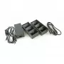 Carregador de bateria de 3 slots Zebra com cabo em Y - Carregador de bateria - Saídas: 3 - Estados Unidos (pack de 2)