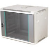 Q-LANTEC Rack de parede 19 inch 15U 600x450, porta de vidro, cinzento
