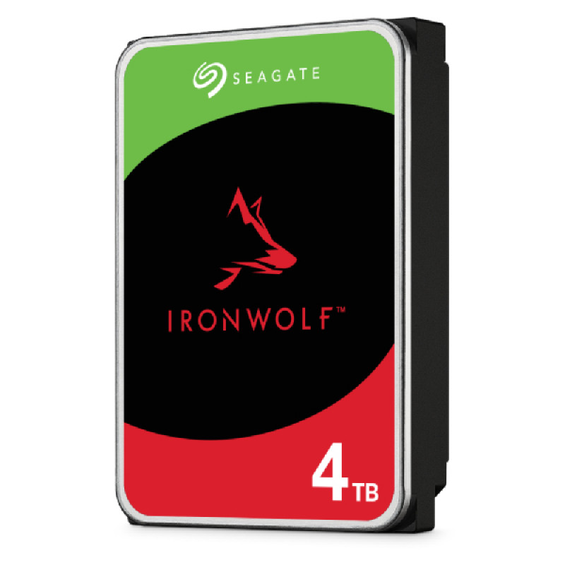 Bundle SEAGATE NAS HDD 4x4TB IronWolf 5400rpm 6Gb/s SATA 256MB Cache 3,5 polegadas 24x7 CMR para sistemas NAS e RAID rackmount preto