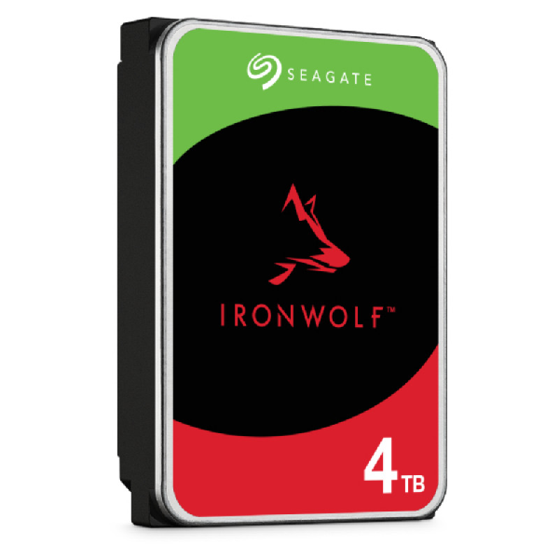 Bundle SEAGATE NAS HDD 4x4TB IronWolf 5400rpm 6Gb/s SATA 256MB Cache 3,5 polegadas 24x7 CMR para sistemas NAS e RAID rackmount preto