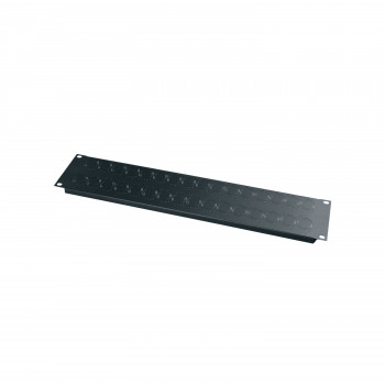 Vaddio Middle Atlantic - placa cega para ligação - pintura em pó preta - 2U - 48,3 cm (19 polegadas)