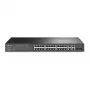 TP-LINK Omada TL-SL2428P V6.6 - switch - L3 - Smart - 24 x 10/100 + 2 x Gigabit SFP combo - montagem em rack - PoE+ (250 W) aberto