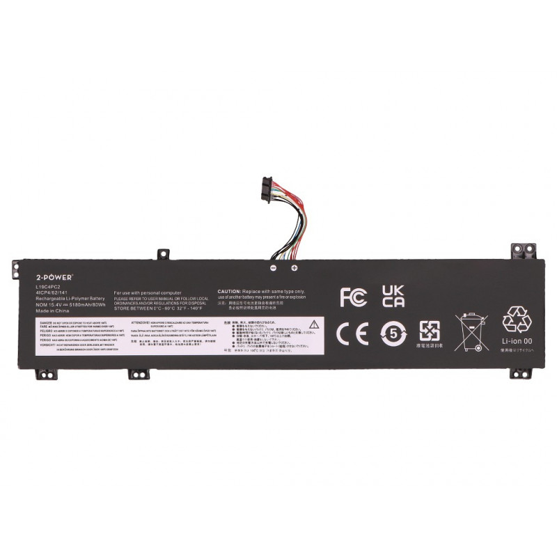 2-Power Bateria principal Lenovo Legion 5-15IMH05H 81Y6 - Bateria - 80 Wh (2P-5B10W86194)