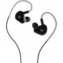 Sharkoon Stealthbite IEM Headset gaming in-ear com microfone de arco removível, USB-C/USB-A/3,5 mm, preto