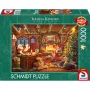 Schmidt Spiele Thomas Kinkade Studios: Santa Checks the Wishlist Puzzle 1000 peças