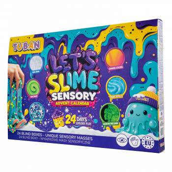 TUBAN Conjunto de calendário do advento - Let's Slime | 24 dias de criação de slime DIY