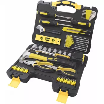 FIELDMANN FDG 5008-53R Conjunto de 53 chaves de caixa e bits com catracas de 1/4 polegadas e 1/2 polegadas, aço cromo-vanádio, métrico