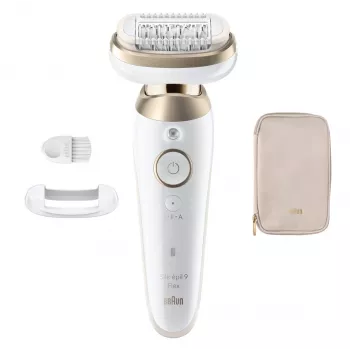 Depiladora Braun Silk-épil 9 Flex SES9-011 3D, molhado e seco, branco/dourado