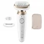 Depiladora Braun Silk-épil 9 Flex SES9-011 3D, molhado e seco, branco/dourado