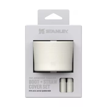 Conjunto STANLEY de 2 capas de proteção e tampas para palhinha para copo térmico 0,89L/0,59L The Quencher Boot + Straw Topper em creme