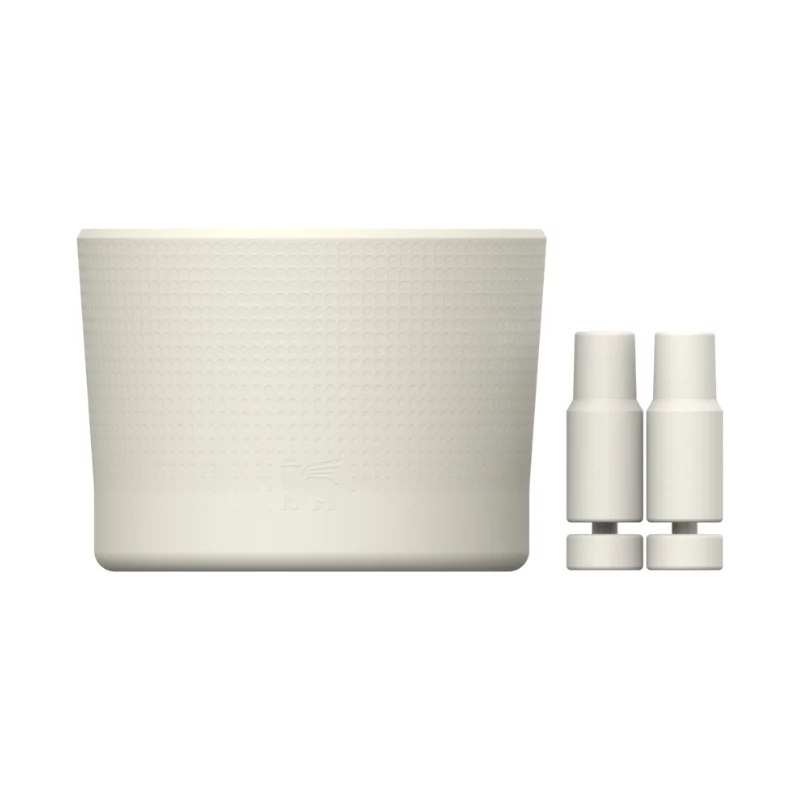 Conjunto STANLEY de 2 capas de proteção e tampas para palhinha para copo térmico 0,89L/0,59L The Quencher Boot + Straw Topper em creme