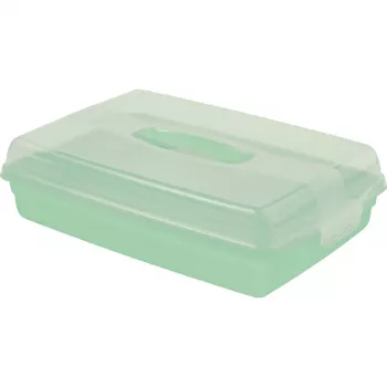 Caixa retangular de transporte para bolo Curver 45 x 29,5 x 11,1 cm azul-claro