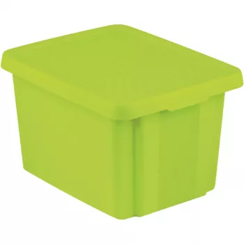 Caixa de armazenamento CURVER Essentials 26L com tampa, verde, 44 x 34 x 27 cm